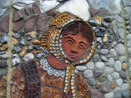 A close up photo of the Victorian mother in her bonnet. - click to enlarge A close up photo of the Victorian mother in her bonnet.