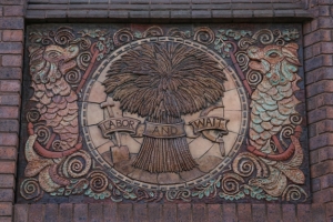 19th/20th Century - Corn Sheaf. The original symbol associated with the Cooperative Society. This building was erected on the site of the old Bristol Cooperative Society Headquarters. - click to enlarge 19th/20th Century - Corn Sheaf. The original symbol associated with the Cooperative Society. This building was erected on the site of the old Bristol Cooperative Society Headquarters.