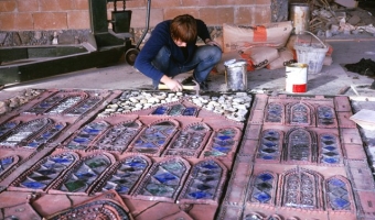Ripon Cathedral is now assembled and the stones are placed in the sky area. The cathedral was about 8’ high. - click to enlarge Ripon Cathedral is now assembled and the stones are placed in the sky area. The cathedral was about 8’ high.