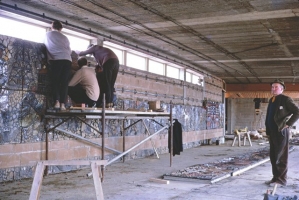 The second layer of panels is installed. - click to enlarge The second layer of panels is installed.
