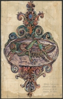 Cartouche with Grasshopper