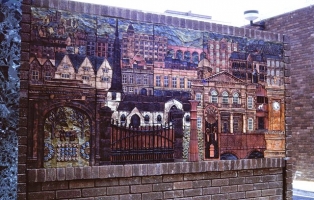 Original location of mural - click to enlarge Original location of mural