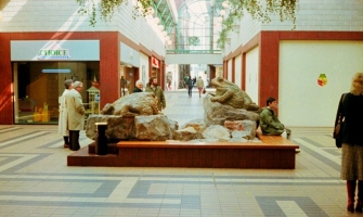 The Old Market Shopping Mall with the toads creating a feature in the centre of the mall.