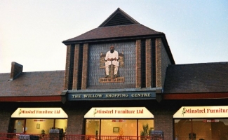W. G. Grace on the wall of the Downend Shopping Mall in Bristol.