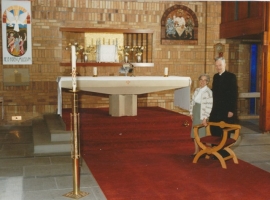 Supper at Emmaus in location at the Catholic church in Falkirk.