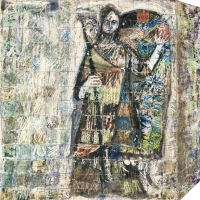 Accepted artwork for the Hermit mural with glazes on frost proof tiles - click to enlarge Accepted artwork for the Hermit mural with glazes on frost proof tiles