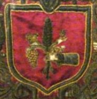 Quartano arms on cope - click to enlarge Quartano arms on cope