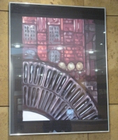 A digital image of part of the mural mounted in a frame. Image � Paul Horsfield