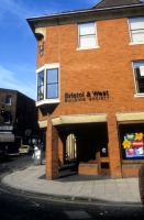 An older image from the internet showing the Bristol & West branch with the crest high up on the corner of the building.