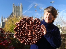 Green Man of Wells (honey glaze) - click to enlarge Green Man of Wells (honey glaze)